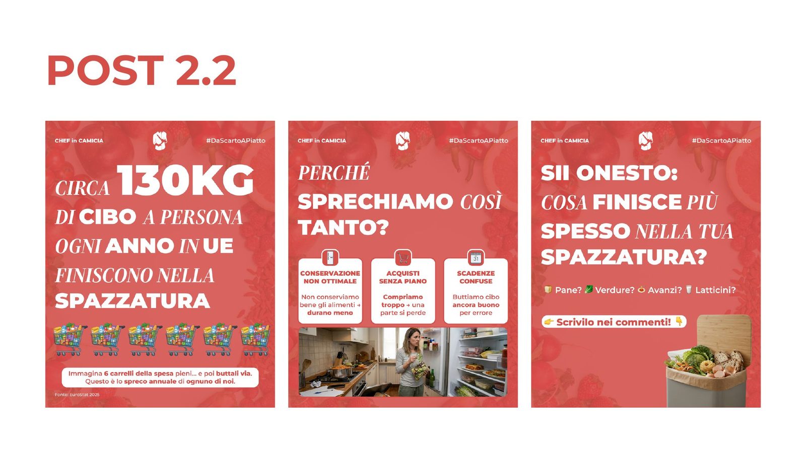 Chef in Camicia social media campaign presentation, slide 13 of 21