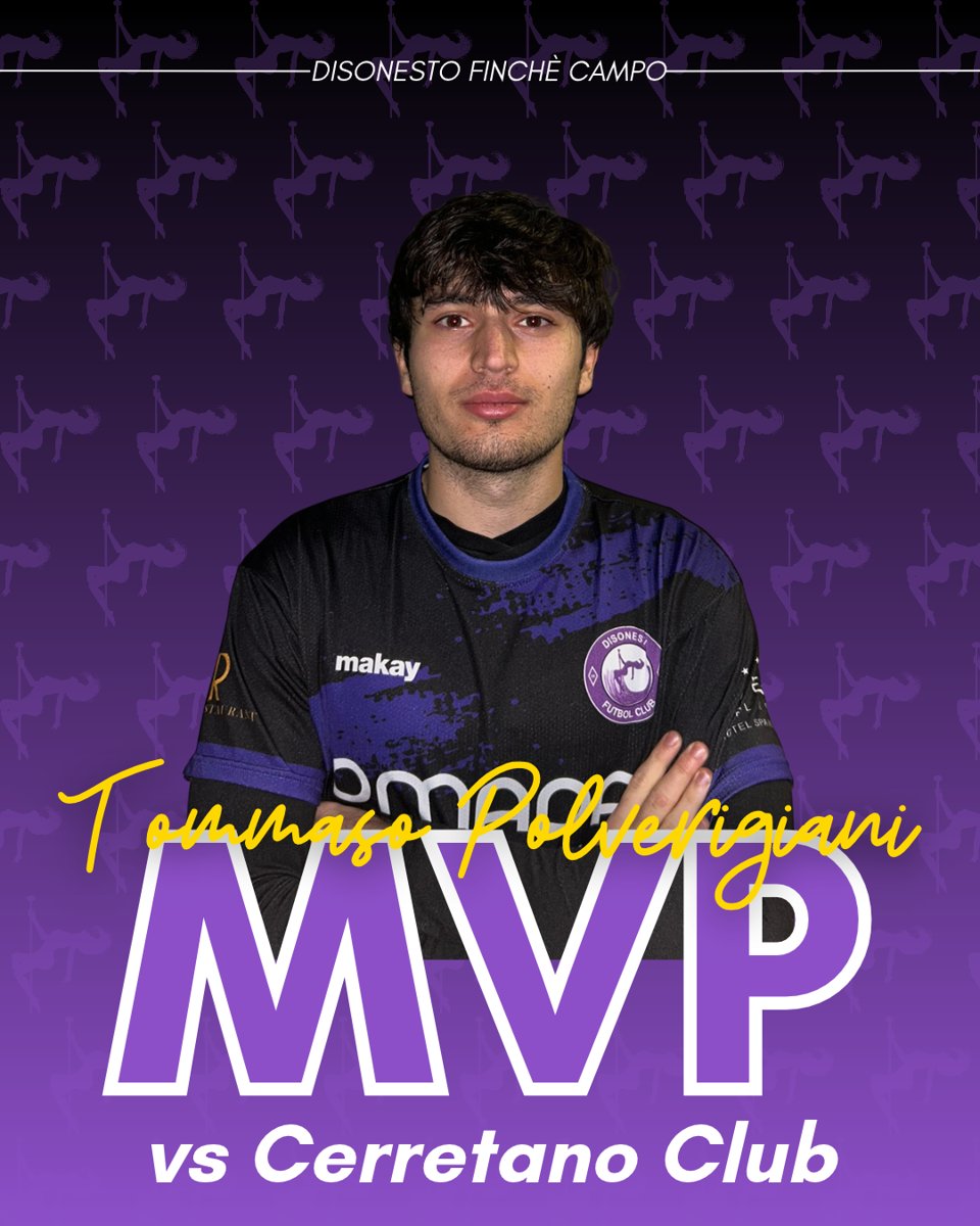 Disonesti FC MVP graphic for Tommaso Polverigiani