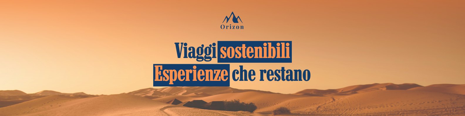 Orizon LinkedIn cover banner with desert dunes at sunset