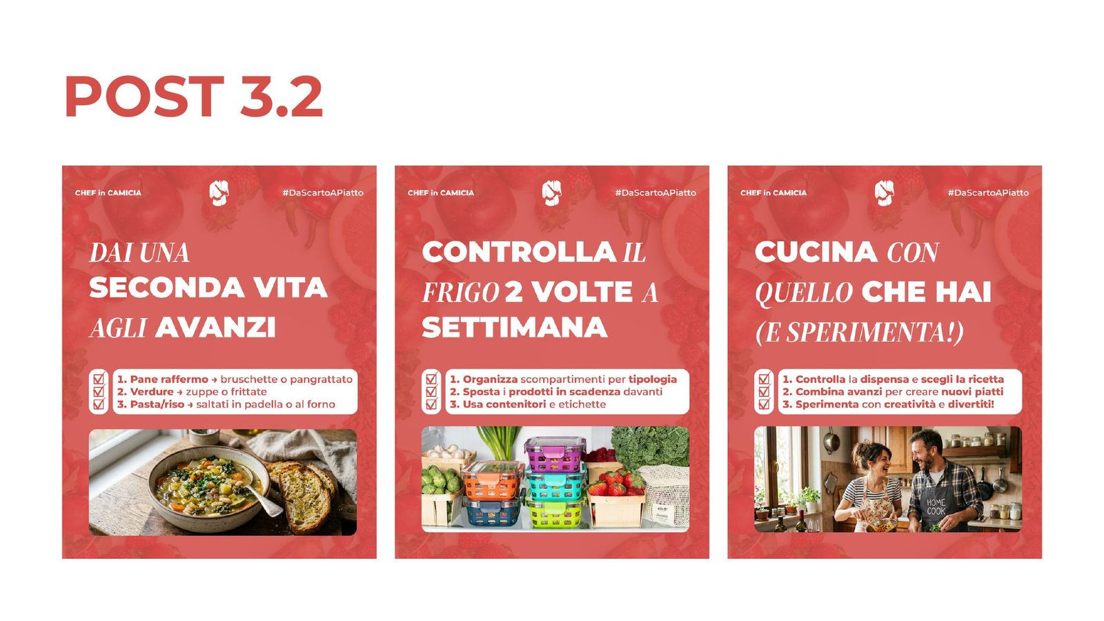 Chef in Camicia social media campaign presentation, slide 16 of 21