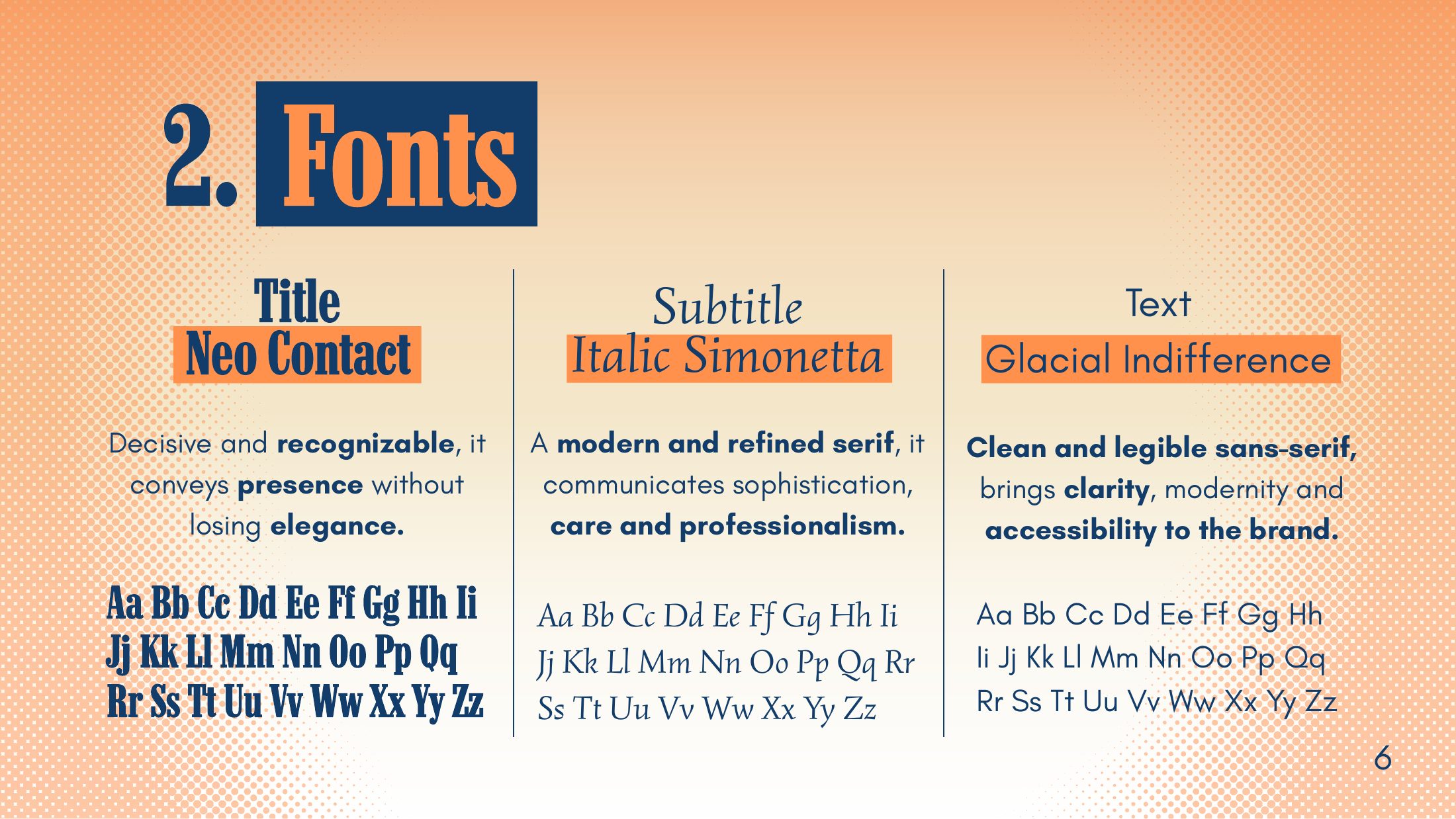 Orizon brand and social media design presentation, slide 6 of 14