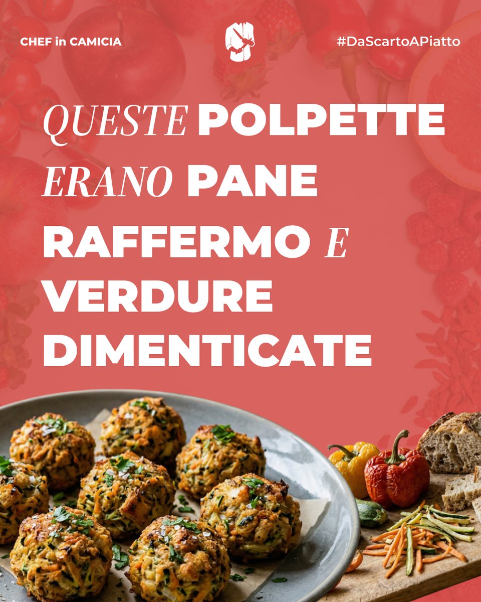 Chef in Camicia closing post: these meatballs were stale bread and forgotten vegetables