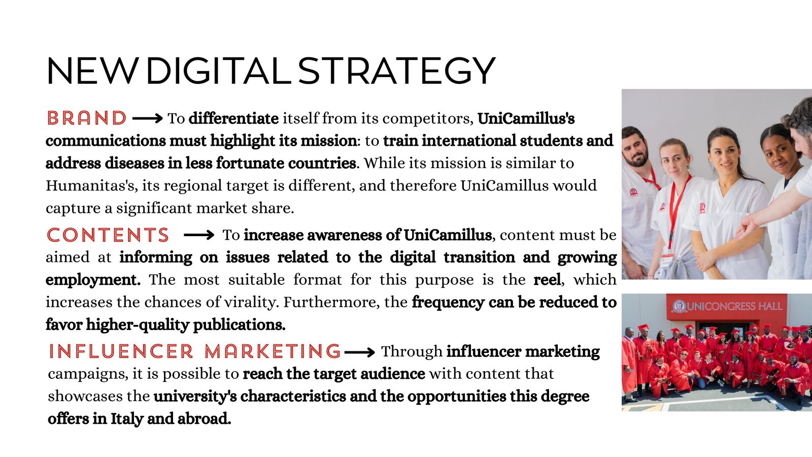 UniCamillus digital marketing strategy — slide 10 of 10