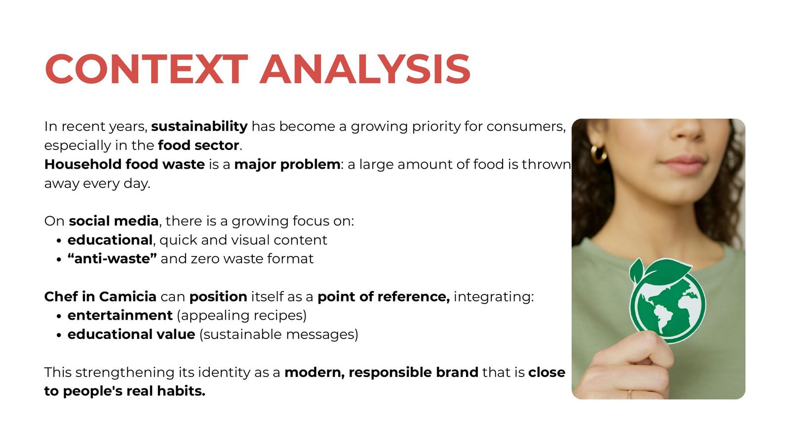 Chef in Camicia social media campaign presentation, slide 5 of 21