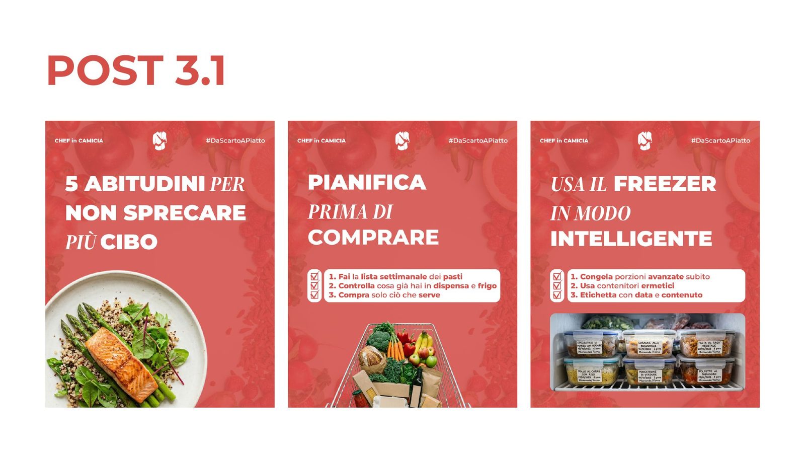 Chef in Camicia social media campaign presentation, slide 15 of 21