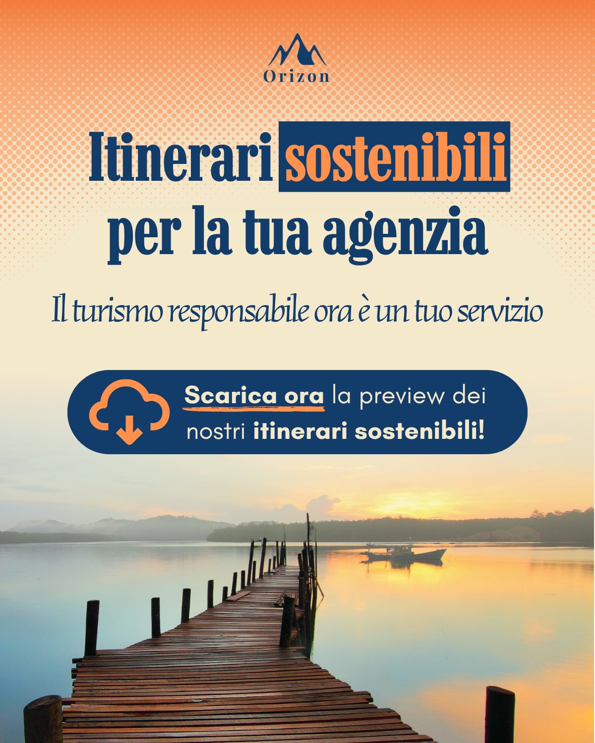 Orizon LinkedIn post about sustainable itineraries